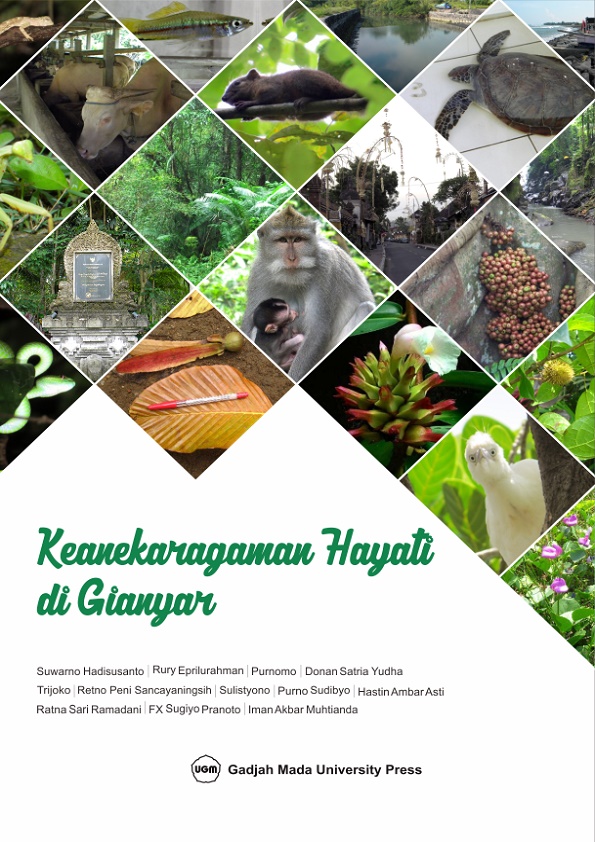 Keanekaragaman hayati di Gianyar / penulis, Suwarno Hadisusanto, Rury Eprilurahman, Purnomo, Donan Satria Yudha, Trijoko, Sulistyono, Purno Sudibyo, Hastin Ambar Asti, Ratna Sari Ramadani, Retno Peni Sancayaningsih, FX. Sugiyo Pranoto, Iman Akbar Muhtianda; penyunting, Rury Eprilurahman